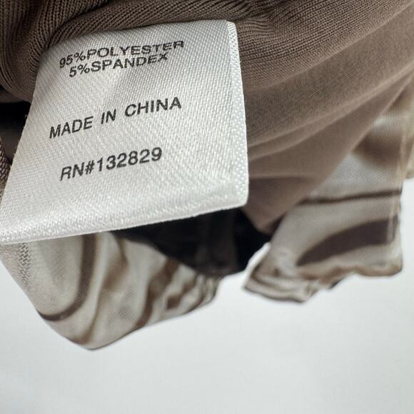 Superdown Kasey Mesh Mini Dress Sleeveless Abstract Print Gray Brown Size XS NWT - Picture 8 of 10